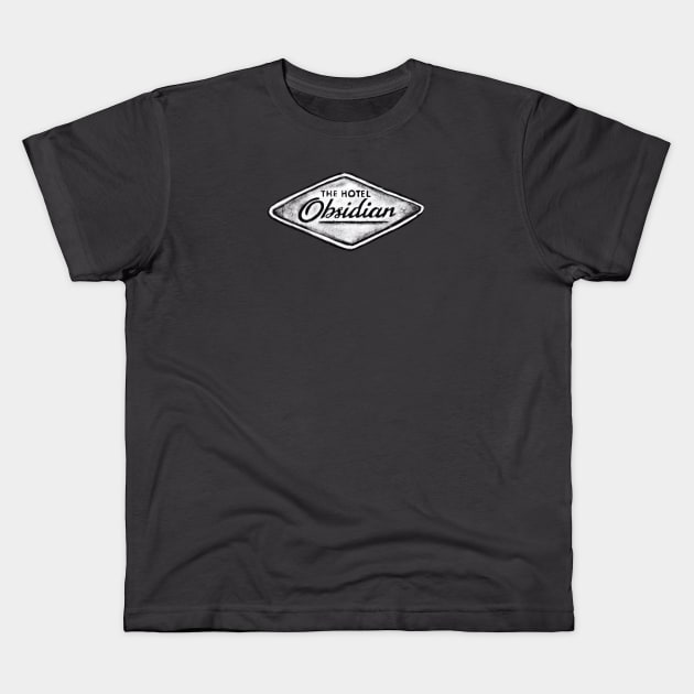 Umbrella Academy Hotel Obsidian Grunge Design Kids T-Shirt by Kraken Sky X TEEPUBLIC